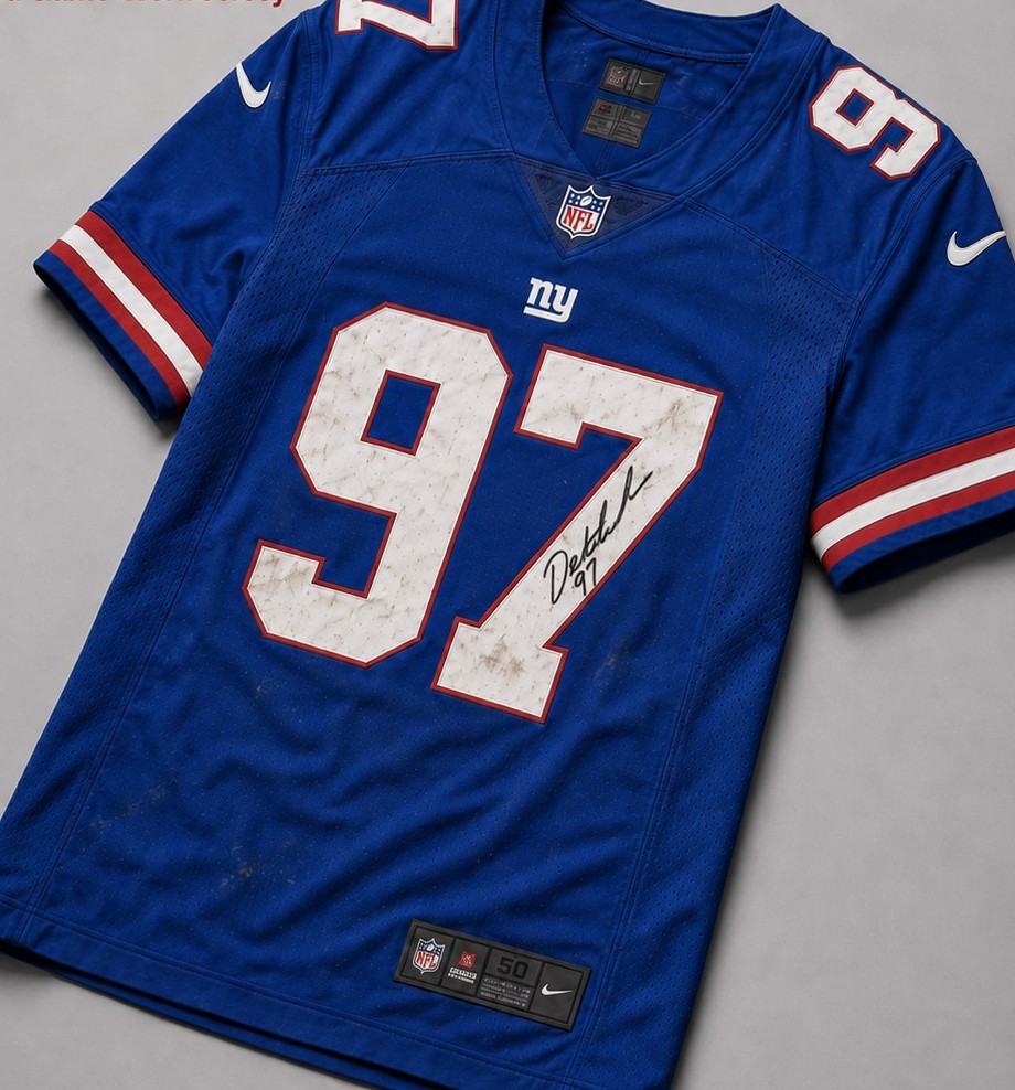 Signed Dexter Lawrence Giants number 97 jersey