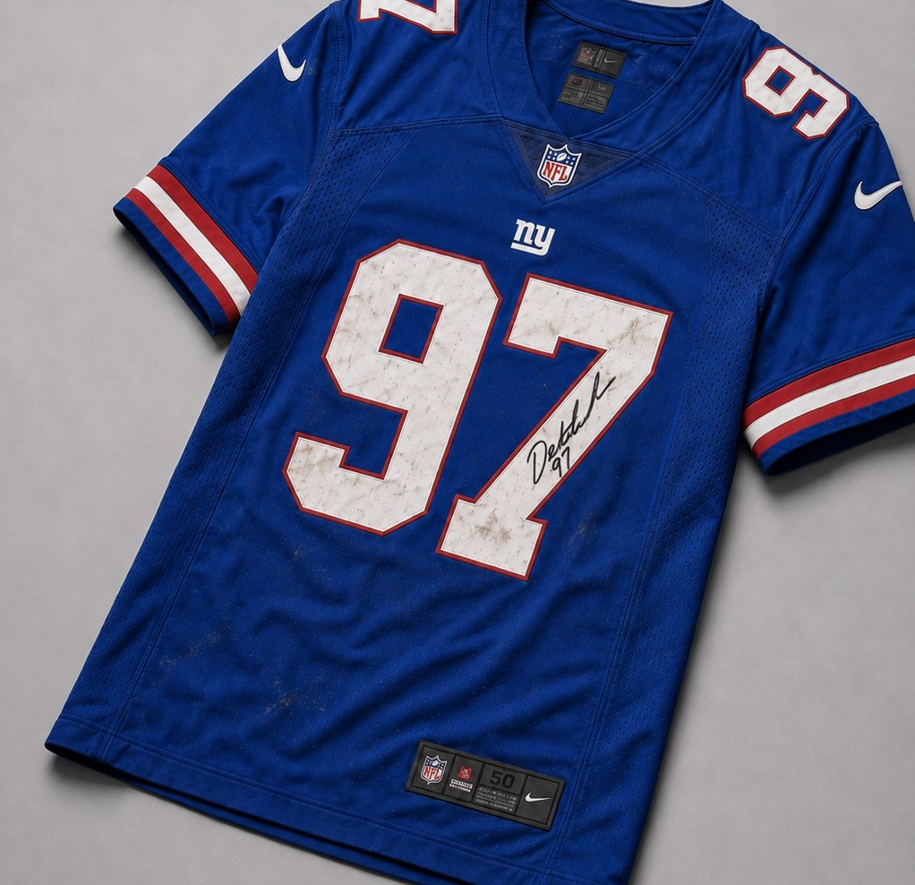Signed Dexter Lawrence Giants number 97 jersey